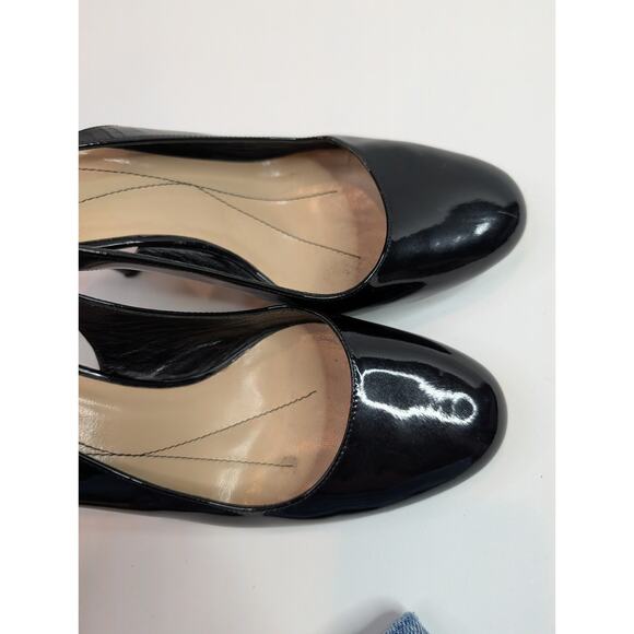 KATE SPADE Black Patent Leather Slingback Heel pump work coctail women SIZE 8.5 - Picture 8 of 8